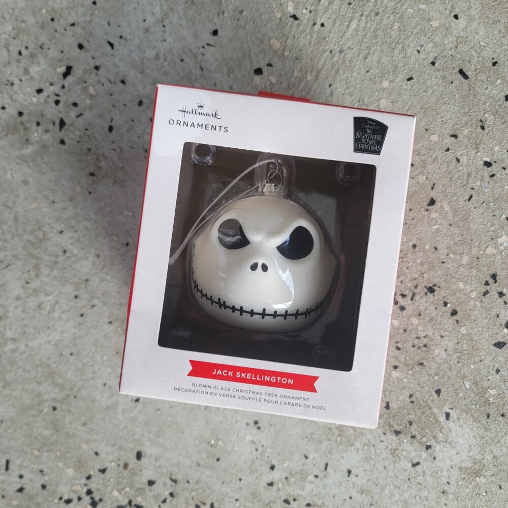 Blown-glass Jack Skellington The Nightmare Before Christmas Ornament
